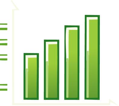 verde bar gráfico con un verde bar grafico vector