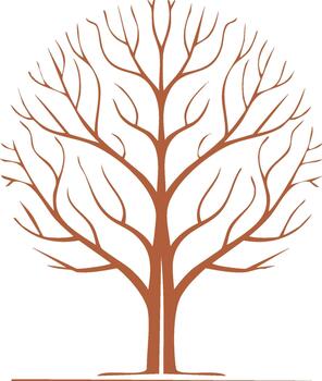 A tree with no leaves on a white background vector