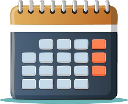 A calendar icon with a calendar on it vector