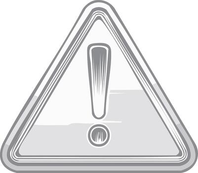 A warning sign with an exclamation mark on it vector