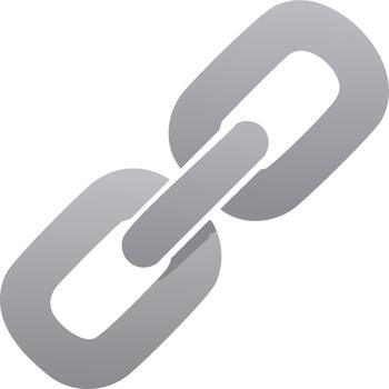 gris cadena enlace icono para digital conexión y seguridad vector