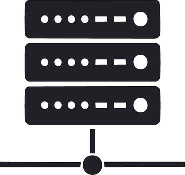 datos servidor estante ilustración representando redes y hospedaje servicios vector