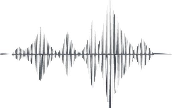 gráfico representación de un voz forma de onda demostración sonido intensidad y amplitud cambios vector
