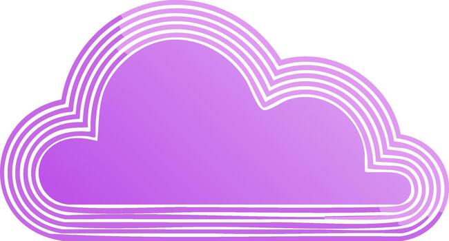 Abstract Purple Cloud Shape with Concentric Rings Graphic Element vector