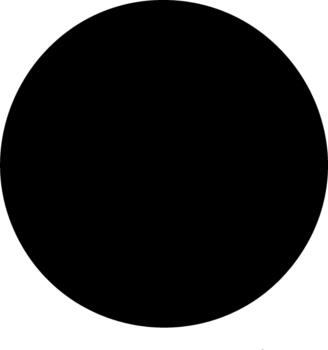 Simple Flat Design of a Black Circle or Round Shape on a White Background vector