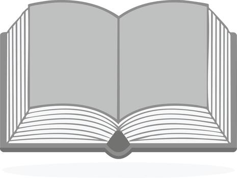 Open Book with Blank Pages for Learning, Education, and Storytelling Concepts vector