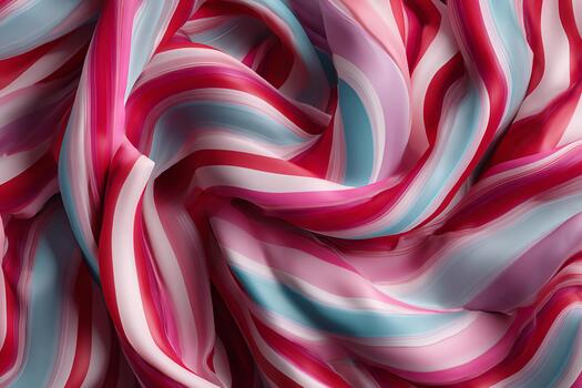Realistic striped candy swirl background pattern creating a colorful and sweet visual design photo