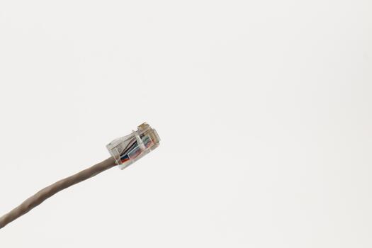 Understanding the structure of a network cable connector in close-up view photo