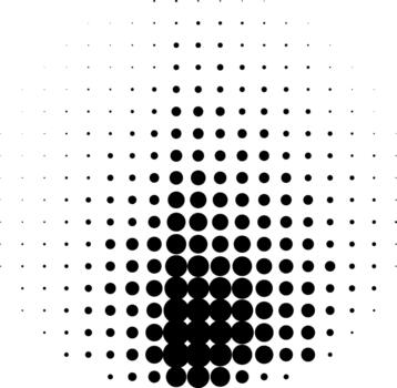 Halftone dot pattern creating a fading gradient effect vector