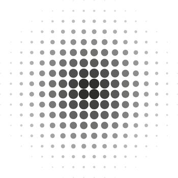 Halftone concentric circles radial gradient pattern vector