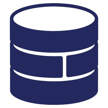Database icon with three layers of data storage and information technology concept for digital access vector