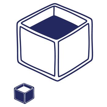 Open Blue Box Shape Illustration for Packaging Concept Design and Creative Presentation Graphics with Duplicated Version for Detail vector