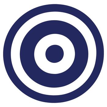 Blue and white target abstract background with concentric circles design for marketing purposes and business presentations vector