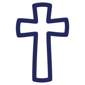 Christian cross symbol in simple design on white background a symbol of faith and hope and spiritual expression vector