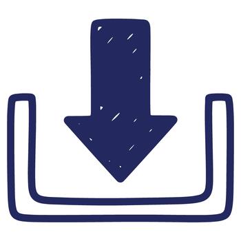 descargar icono ilustración con flecha señalando abajo para datos transferir y archivo compartiendo en digital ambiente vector