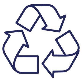 Universal Recycling Symbol Depicting Sustainable Practices and Environmental Responsibility with Minimalist Design and Circular Arrows Emphasizing Reuse vector