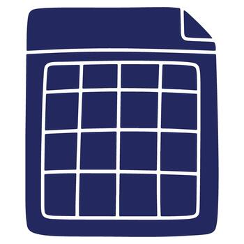 Abstract Spreadsheet Icon with Clean Grid Pattern and Rounded Edges in Minimalist Style Perfect for Business and Financial Applications vector