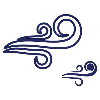 Elegant swirling design element illustration of wind with layered effect and smooth curves perfect for backgrounds or design accents vector