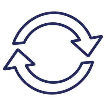 Circular Arrows Symbolizing Process and Iteration on a Clean Background Indicating Connection and Synchronization in a Repeating Cycle vector