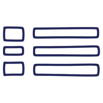 Hand Drawn Menu Icon in Blue Tones for Web Design and Mobile App Development Projects vector