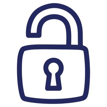 Unlocked Security Icon Concept Showing Freedom Access and Protection in a Simple Design for Modern Applications vector
