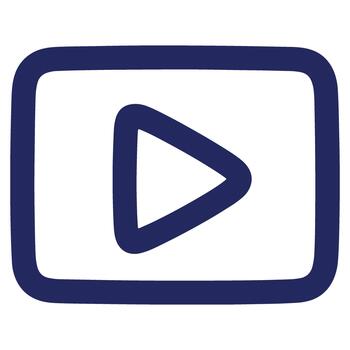 Play button icon design illustration a modern style for streaming and multimedia content creation platform vector