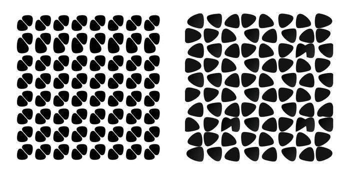 resumen negro redondeado triangulos modelo en blanco fondo, moderno diseño vector