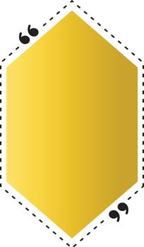 Golden Quote Frame. Design Element vector