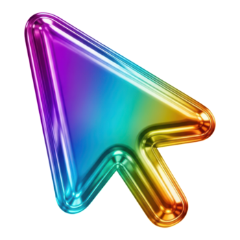 regenboog cursor pijl geïsoleerd Aan transparant achtergrond voor computer koppel png