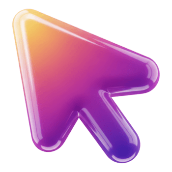 een glanzend cursor pijl met levendig helling geïsoleerd Aan transparant achtergrond png