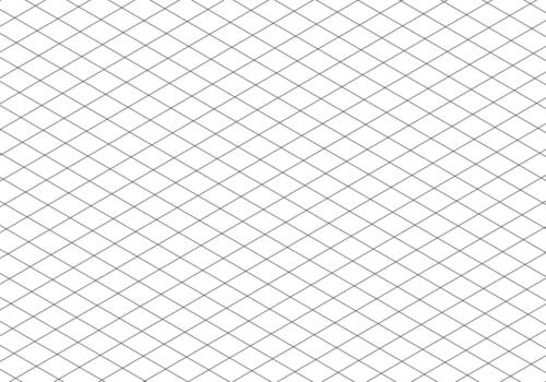 Isometric squared grid. Template of notebook sheet blank. Black line guides. Printable 3d perspective backdrop. Mathematic typography pattern for making notebooks production for school. vector