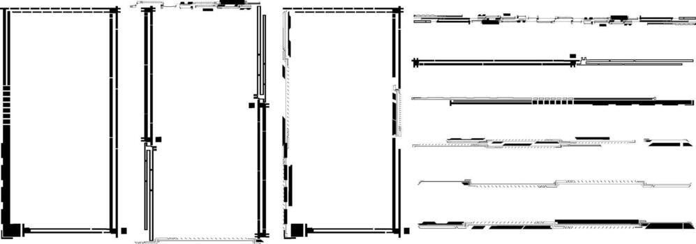 técnico Plano exhibiendo detallado arquitectónico planes para un moderno edificio diseño en un ciudad ambiente vector