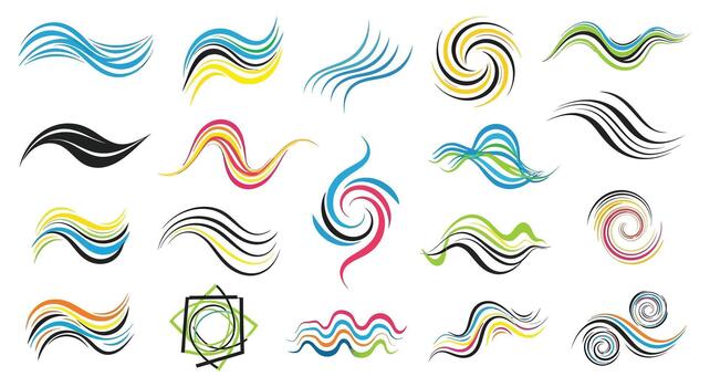 Abstract wave design elements vector
