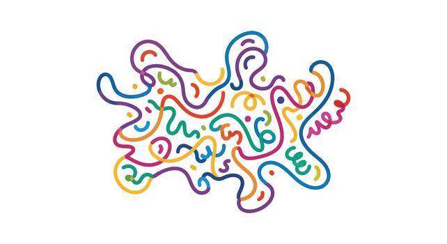 A colorful abstract design with a bunch of letters vector