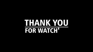 grazie voi per Guardando testo animazione su croma chiave verde sfondo, adatto per Youtube outro, soddisfare creatori, e fine schermi video