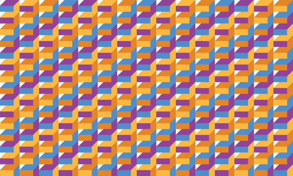 A colorful, abstract pattern with squares and triangles vector