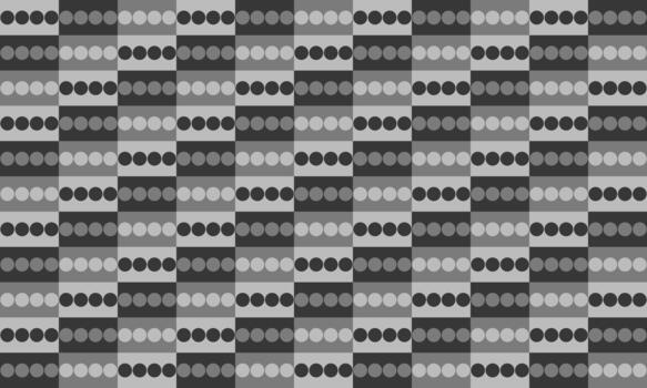 A black and white checkered pattern with circles vector