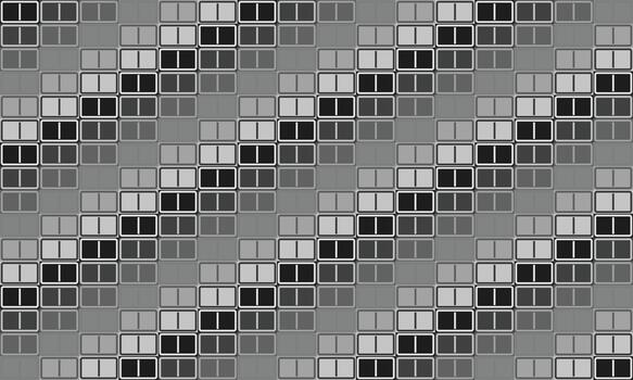 A black and white pattern with squares vector