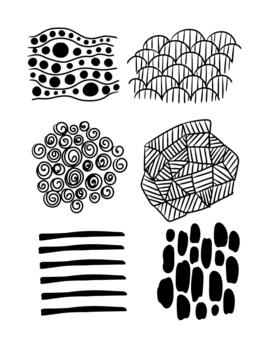 Abstract scribble shapes, texture. Linear design element. vector