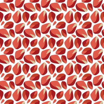 dibujado a mano sin costura modelo con granada rojo semillas vector