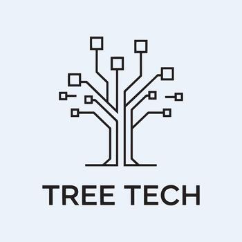 Tree technology software solutions vector