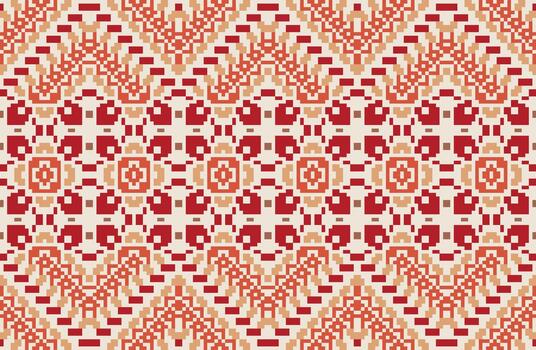 Sari Pattern Abstract Geometric Patternfolk Embroidery, Aztec Geometric Ornament Print. Design for Carpet, Wallpaper, Clothing, Wrapping, Fabric vector