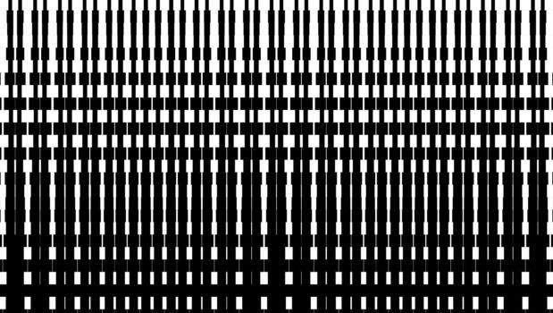Black and white geometric abstract pattern with vertical and horizontal lines, modern optical illusion background vector