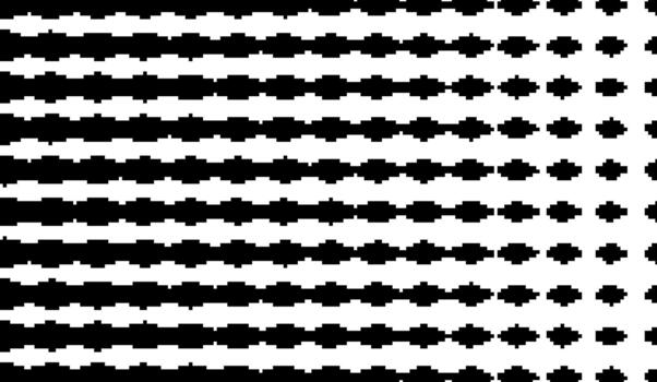 Horizontal black and white geometric pattern minimalist abstract repetitive lines with pixel element design vector