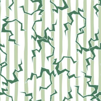 Abstract green and white striped pattern with jagged edges for modern design and backgrounds vector