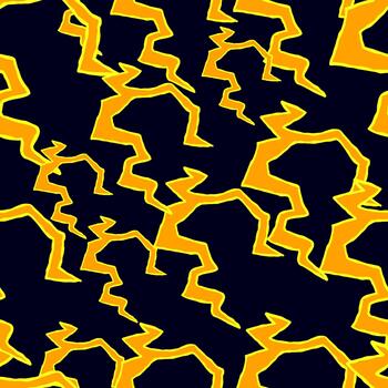 Abstract zigzag pattern design with bold yellow outlines on a dark background vector