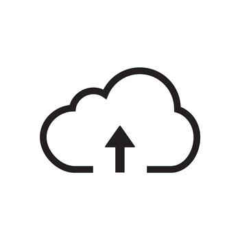 Cloud Upload Icon for Data Storage vector