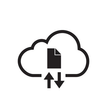 Data Transfer and Synchronization Icon vector