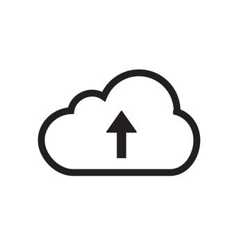 Cloud Upload Icon Design vector