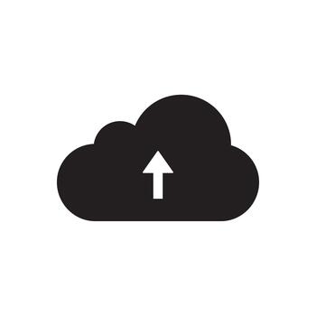 Cloud Upload Icon for Data Storage and Transfer vector